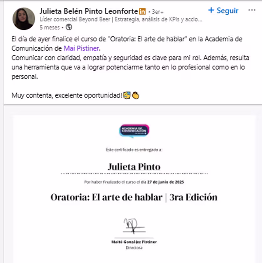 Certificado LinkedIn